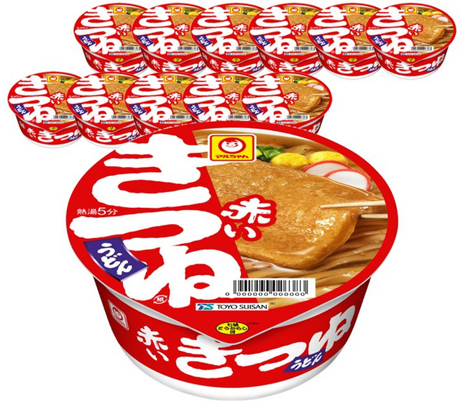 雞蛋拉麵 日本杯麵 拉麵 杯麵 Maru-chan 紅色旗魚烏龍麵(東) 96g×12個, 12入