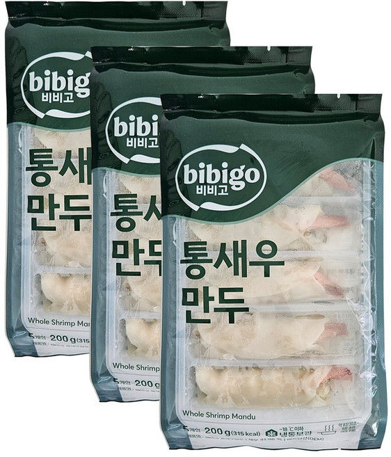 비비고 통새우만두, 3개, 200g