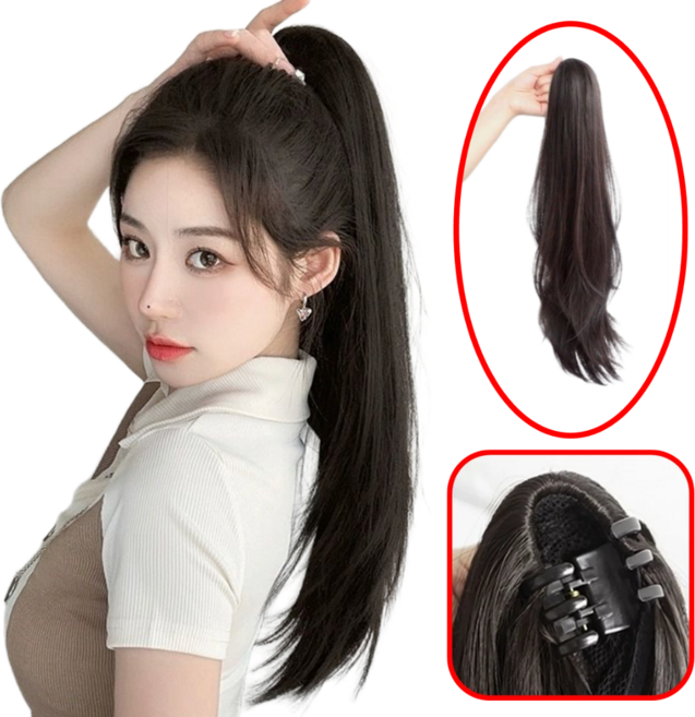 스타일포유 포니테일 집게핀 가발, 1개, 라이트브라운