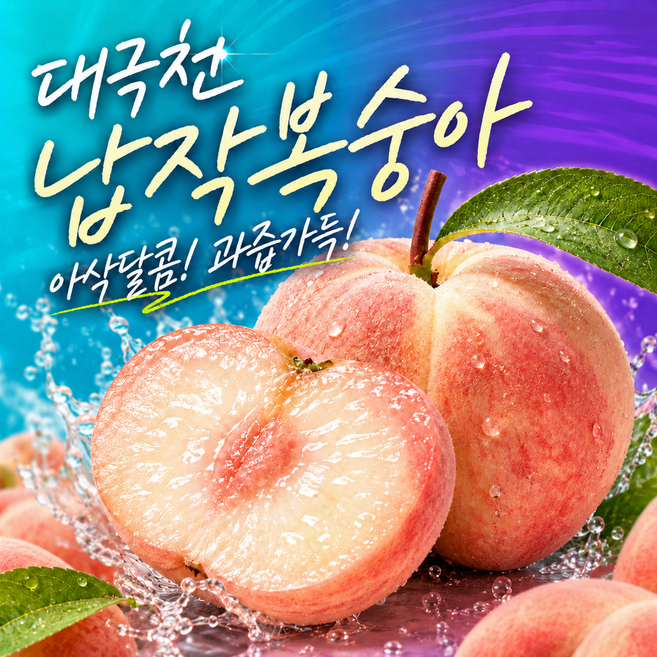 [당도선별] 대극천 납작복숭아 초고당도 로얄과, 1박스, 1kg 로얄과