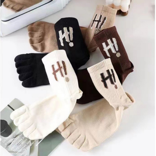 유니섹스 면 발가락 양말 5켤레 세트 | 하루 종일 편안하고 땀 걱정 끝!