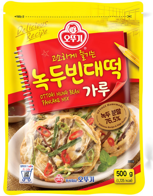 오뚜기 녹두 빈대떡 가루, 500g, 1개