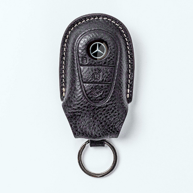 벤츠 W214 가죽 키케이스 악세사리 신형 E클래스 스마트키홀더 차키커버 헤르만, 본품만, 퓨어블랙