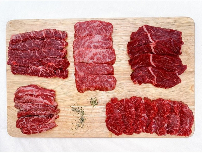 국내산 소고기 특수부위 토시살 안창살 제비추리 업진살 치마살 갈비살 600g 모듬, 1개