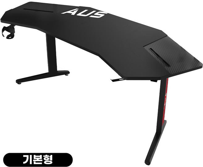 아우스 위너렉스 T시리즈 카본 LED 게이밍책상 컴퓨터책상 북선반책상 800 1000 1200 1400 1600, 와이드(기본형)