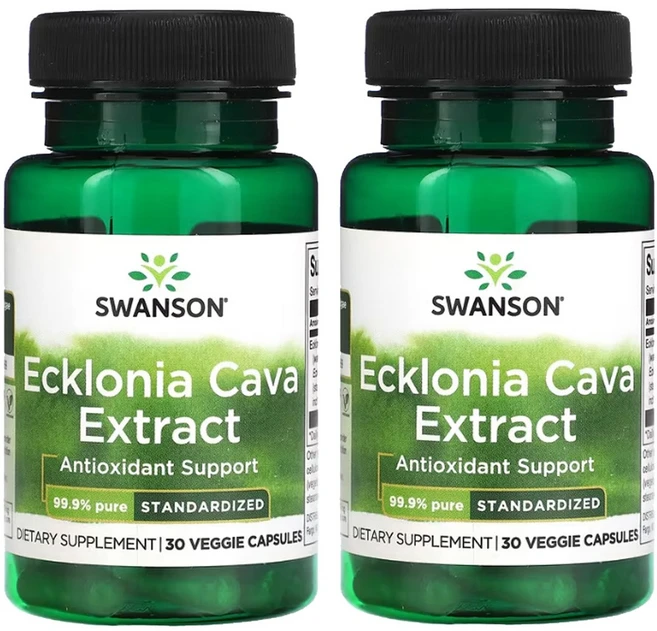 스완슨 감태 추출물 Ecklonia Cava 가시파래 폴리 페놀 미네랄 30캡슐2통, 알약/캡슐, 30정 - 쿠팡