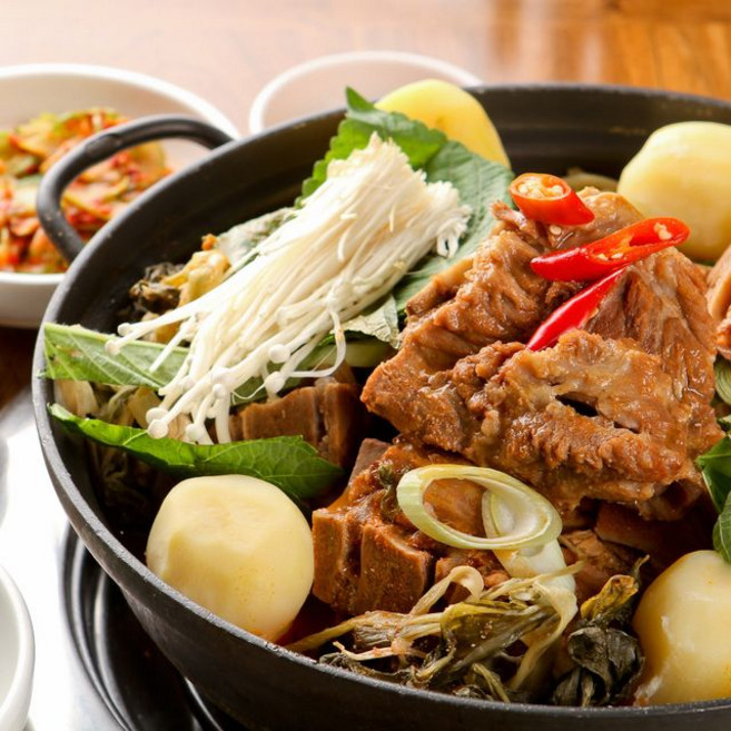 고기듬뿍 우거지 뼈해장국 감자탕, 3개, 1kg