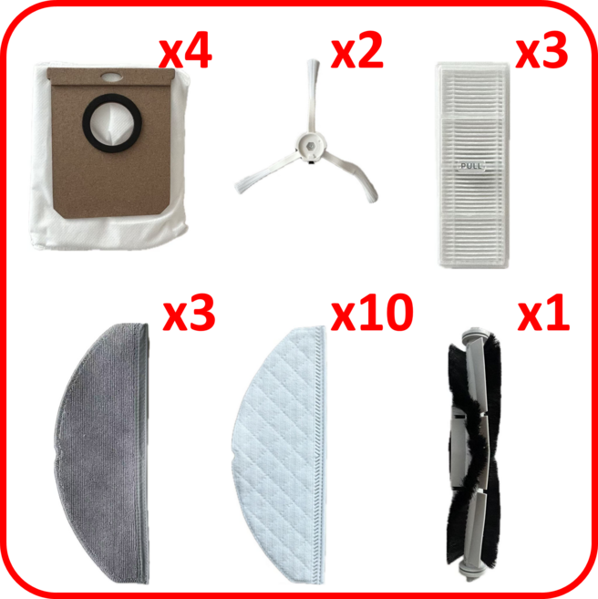 [호환] 비커마켓 에브리봇 Q5 소모품 액세서리 교체 세트 (6개월 사용 기준), 1세트, Q5 소모품 세트