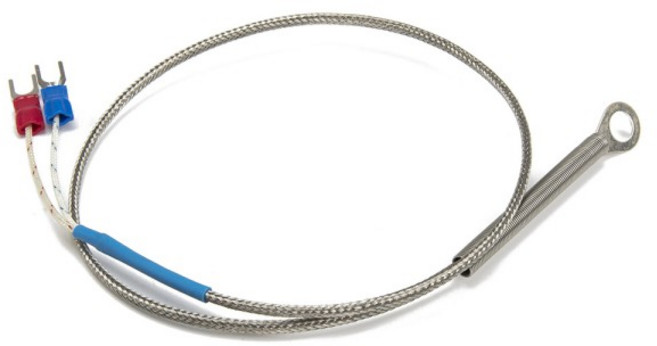 호환 FTARR01 K E 타입 금속 스크리닝 케이블 홀 링 헤드 열전대 온도 센서 0.5m 5mm 10mm 14mm 직경, 1개, 06 E 6mm hole