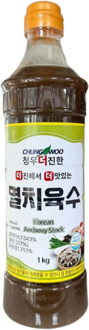 청우 더진한 멸치육수 업소용 1kg 멸치국수 칼국수 잔치국수육수, 1개
