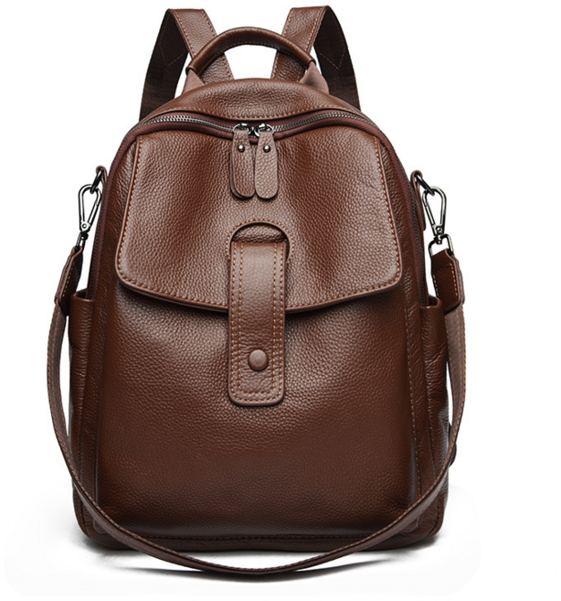 REZENZI 리얼 소가죽 여성 데일리 백팩 캐쥬얼 배낭 T3397