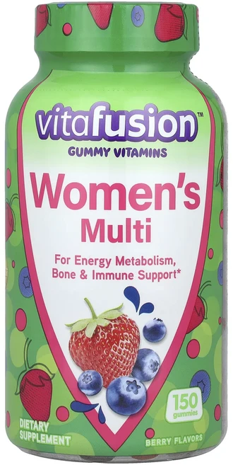 단백질 비타민 철분 마그내슘 칼슘 VitaFusion 여성용 멀티 구미젤리 비타민 베리 구미젤리 150개 고루고루섭취해주세요, VitaFusion여성용멀티구미젤리비타민베리구미젤리15, 1개 - 쿠팡