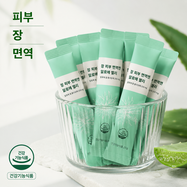 모두의루틴 천연 위장 보호제 알로에 젤리 과민성대장 잦은방귀 가스참 면역 피부보습 장 건강 변비 복합 케어, 300g, 2개