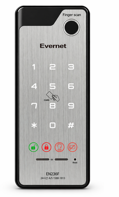 에버넷 EN320F 지문 보조키 도어락 카드키, 고객직접설치
