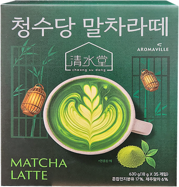 청수당 말차라떼, 18g, 35개입, 1박스