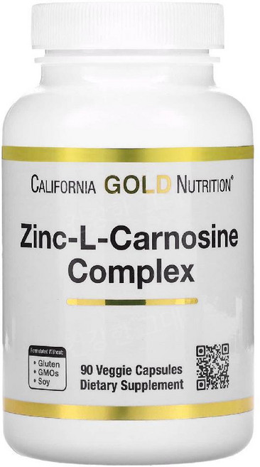 캘리포니아골드 아연 L 카르노신 카노신 90캡슐 징크 Zinc Carnosine, 90 Count, 1개, 90정