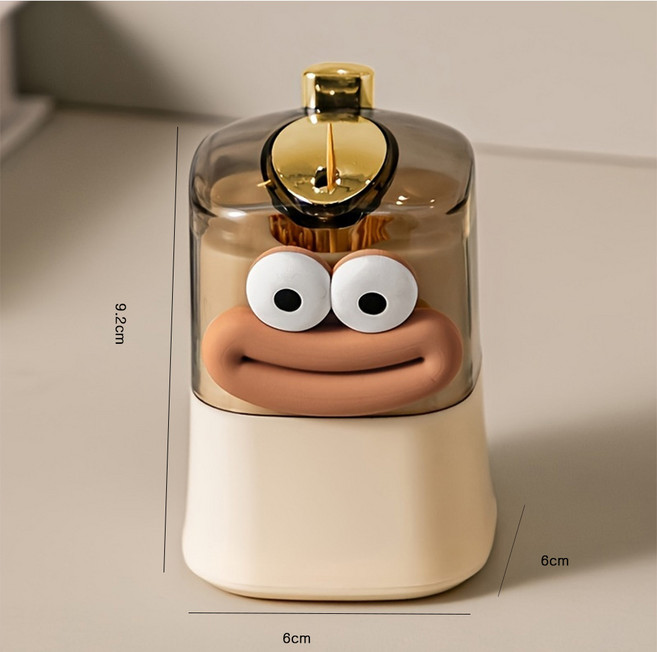 뉴프렐류드 캐릭터 이쑤시개 디스펜서, 1개, 황금 큰입