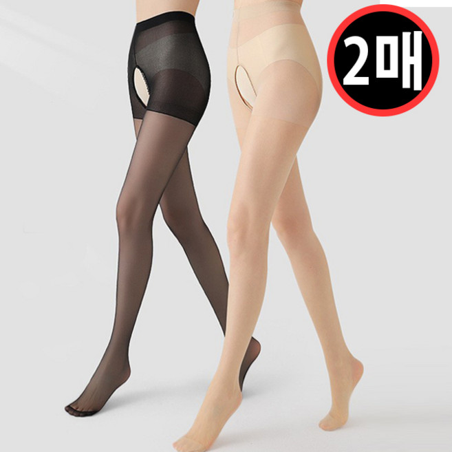 [당일출고]2매세트 Y존 밑트임스타킹 시스루 팬티스타킹 여성스타킹 와이존해방스타킹 오픈스타킹