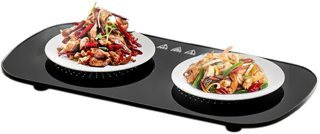 음식보온기 전기 푸드 워머 정용 식탁 온열 음식 보온 패드 다이닝 플레이트, Black