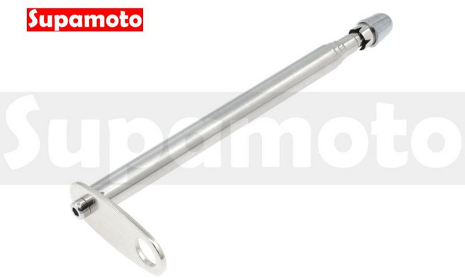 Supamoto 不鏽鋼伸縮天線旗桿 通用改裝 機車汽車車隊出遊適用, 後照鏡座固定-銀