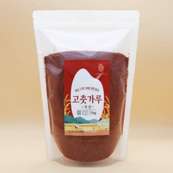 국산 햇 고춧가루 보통맛 김장용, 1kg, 1개, 보통맛[김장용]