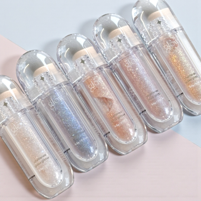 [독보적영롱함] 글로우 글래스 글리터 3.5g 5컬러 중 택1 화이트/은은한코랄빛/ 화이트골드펄/ 영롱블루/ 레드&퍼플 분위기연출 멀티유즈 우아한미세펄 픽싱밀착 가루날림NO, # 언노운, 1개