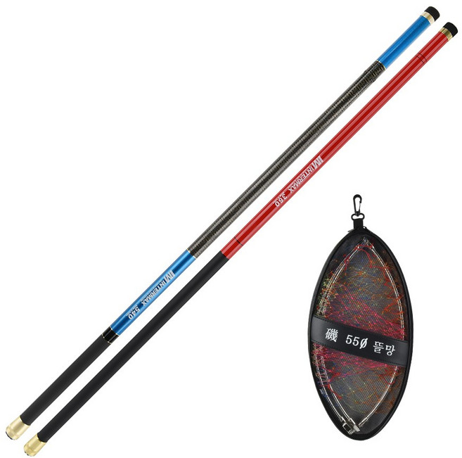 인터맥스 바다뜰채세트 프레임 망 양어장 갯바위 해루질 바다뜰채 360 540