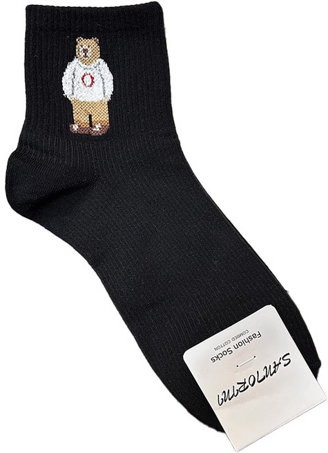 kikiya socks 熊頭造型襪 女款 23-25cm