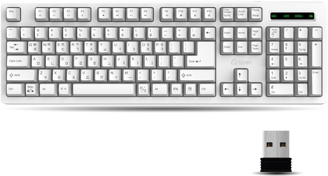 큐센 SEM-DT45 PLUS 무선 키보드, 화이트