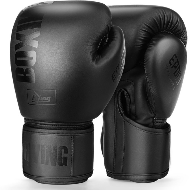 FIVING 권투 글러브 타이 트레이닝 글러브 성인 남녀 공용, 1세트, 블랙