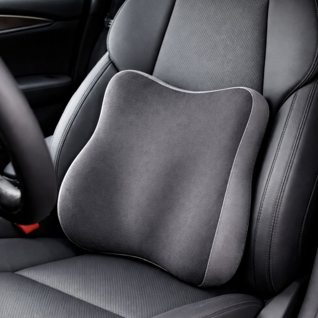 모아르코 의자 등받이쿠션 차량용 허리쿠션, 그레이투톤