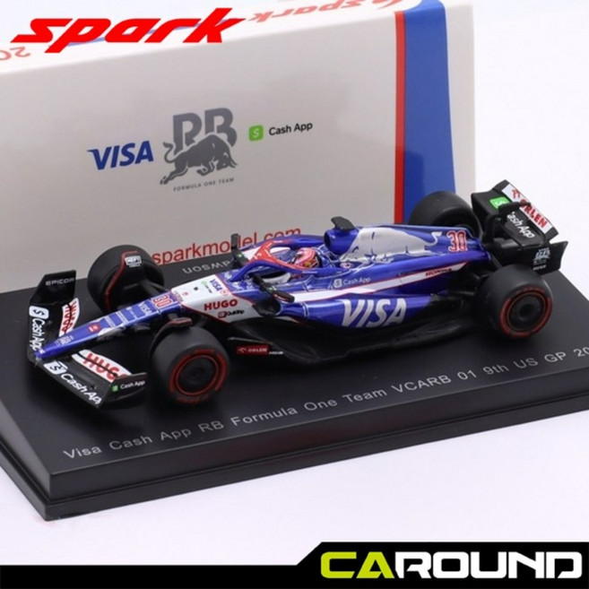 스파크 1:64 Visa Cash App RB F1 Team VCARB 01 No.30 미국 그랑프리 2024 9위 - 리암 로슨 (Y408)