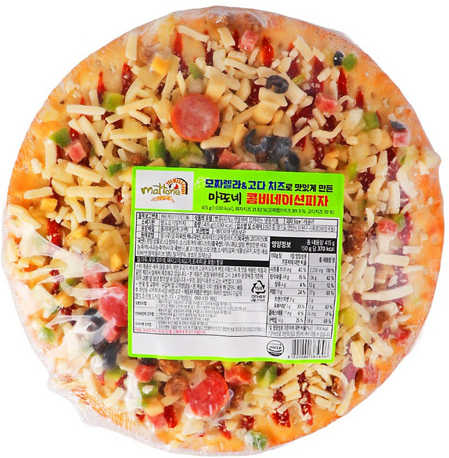 푸드올마켓_ 조흥 마또네 콤비네이션피자 415g /냉동, 1개