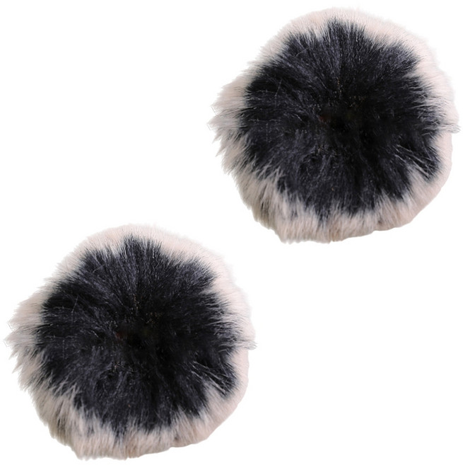 2Pcs 프로페셔널 디지털 레코더 마이크 털 윈드스크린 털 윈드실드 윈드머프 포 타스캠 DR40 마이크