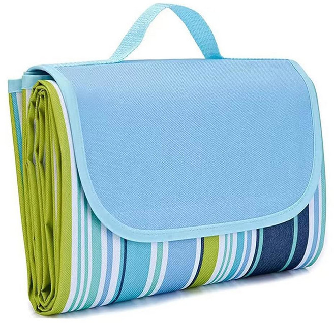 LRUUIDDE 엑스트라 라지 203 203 2CM 80 80인치 비치 담요 야외 피크닉 방수 모래 방지 휴대용 여름 캠핑 해변 공원용 접이식 경량 블루 80인치