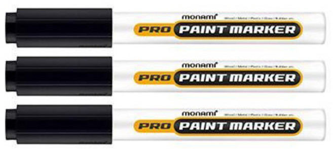 [티이디몰 2+1] 모나미 프로 페인트 마카 2mm 3EA, 3개, 검정