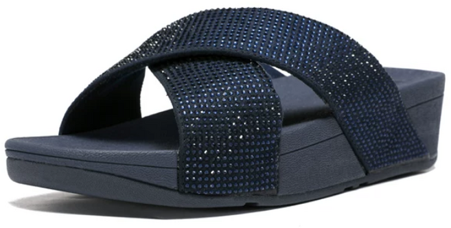 9위 - 핏플랍 fitflop 두꺼운 바닥 여성 슬리퍼 크로스 샌들 패션 다용도 외출용 캐주얼 진짜 가죽 슬리퍼
