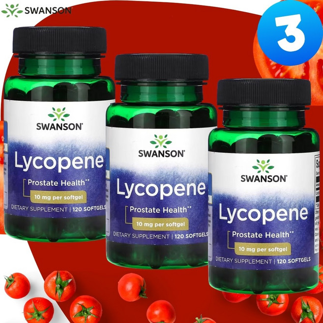 Swanson 라이코펜 10mg Lycopene 120정, 3개