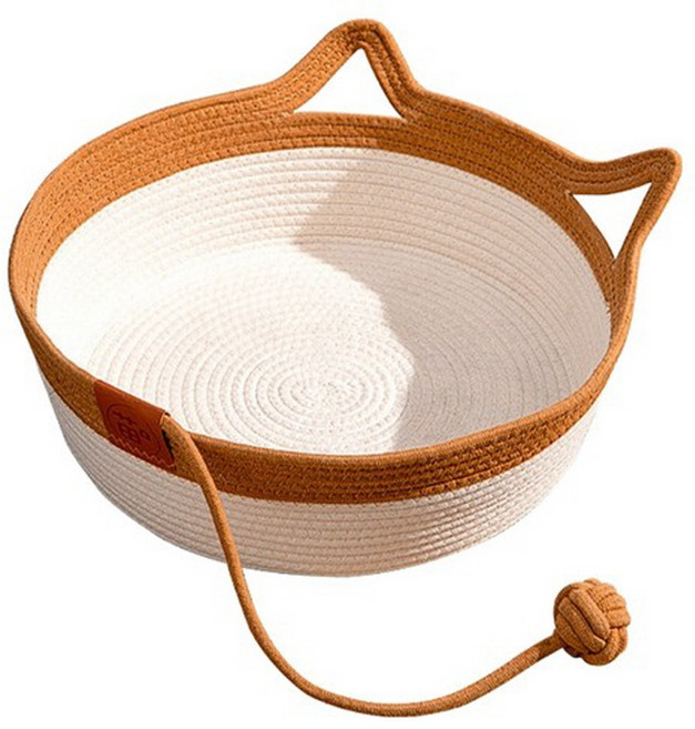 김멍냥 고양이 숨숨 바구니 하우스, 혼합색상, 1개