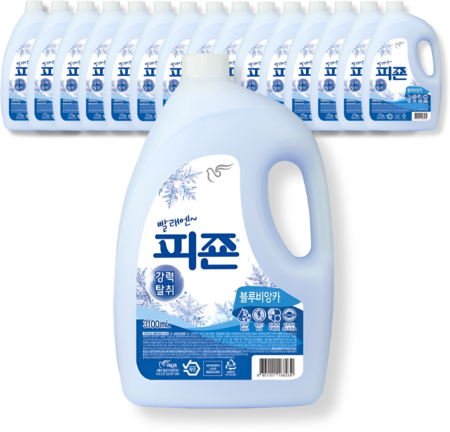 피죤 강력탈취 섬유유연제 블루비앙카 본품 3.1L 16개