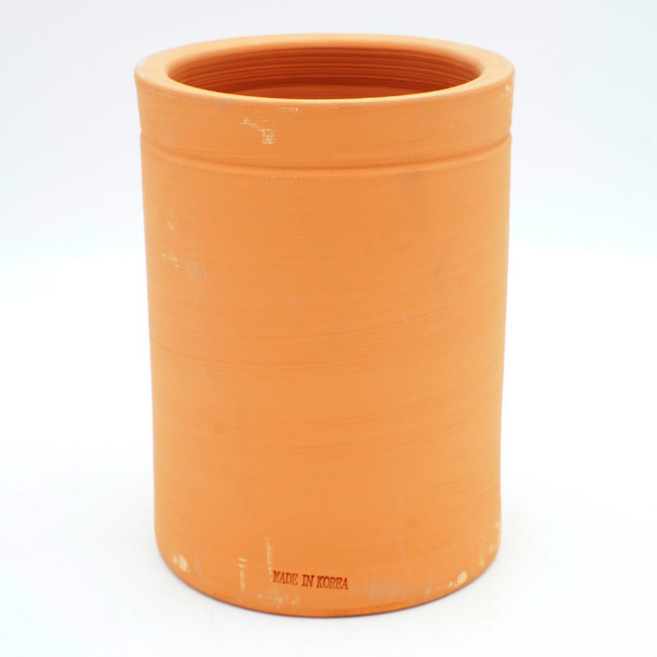 그린데이 국산 원통형 토분 화분 자연 공간연출 정원 내추럴 인테리어 다육, 1개, 황토색