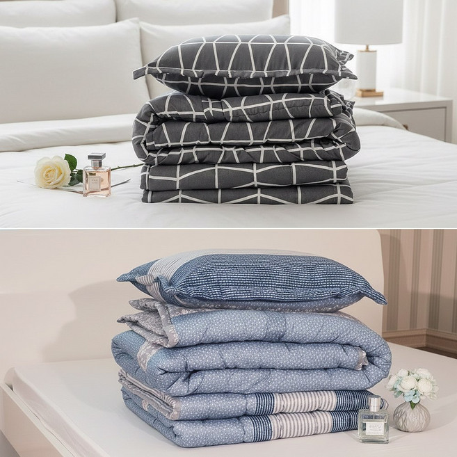 씨엠베드 1인용 이불 풀세트 차렵이불+카페트+베개커버+베개솜(4종풀세트) 국내생산