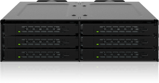 ICY DOCK MB118VP-B 6베이 U.2/U.3 5.25인치 베이 PCIe 4.0 NVMe 하드랙 케이스 정품, 1개