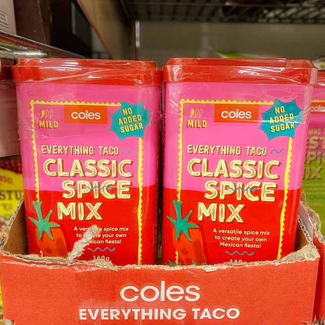 호주 콜스 멕시칸 마일드 클래식 타코 스파이스 믹스 파우더 140gx2개 Coles Mexican Classic Spice, 140g