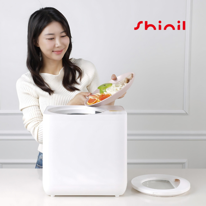 신일전자 음식물 처리기 분쇄기 가정용 음식물 쓰레기 건조기 4L 뚜껑완전개폐