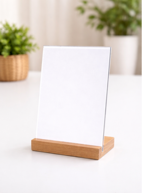 엘프레임 스탠드 아크릴액자, 1개, 오크