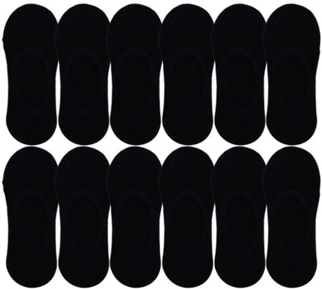 더베이직 남성용 3중 홀딩 페이크삭스 양말 실속형 12켤레