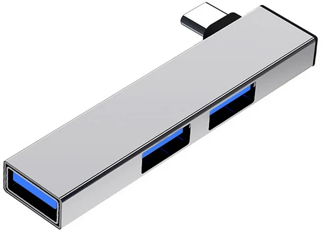 USB C 허브 3.0 타입 C 3.1 3포트 멀티 USB 분배기 OTG 어댑터 (샤오미 레노버 맥북 에어/프로 노트북 PC, 04 Type C Silvery