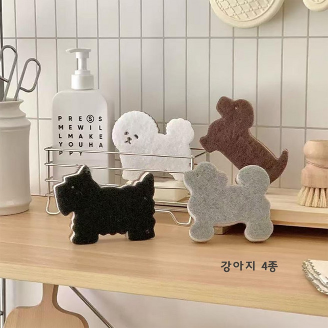 샤론 고양이 강아지 수세미 8종세트, 1세트, 8개