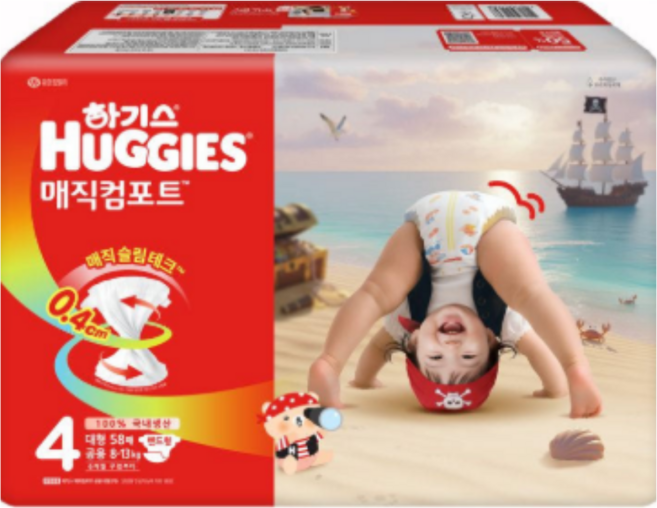 하기스 매직컴포트 4단계 공용 대형 58매